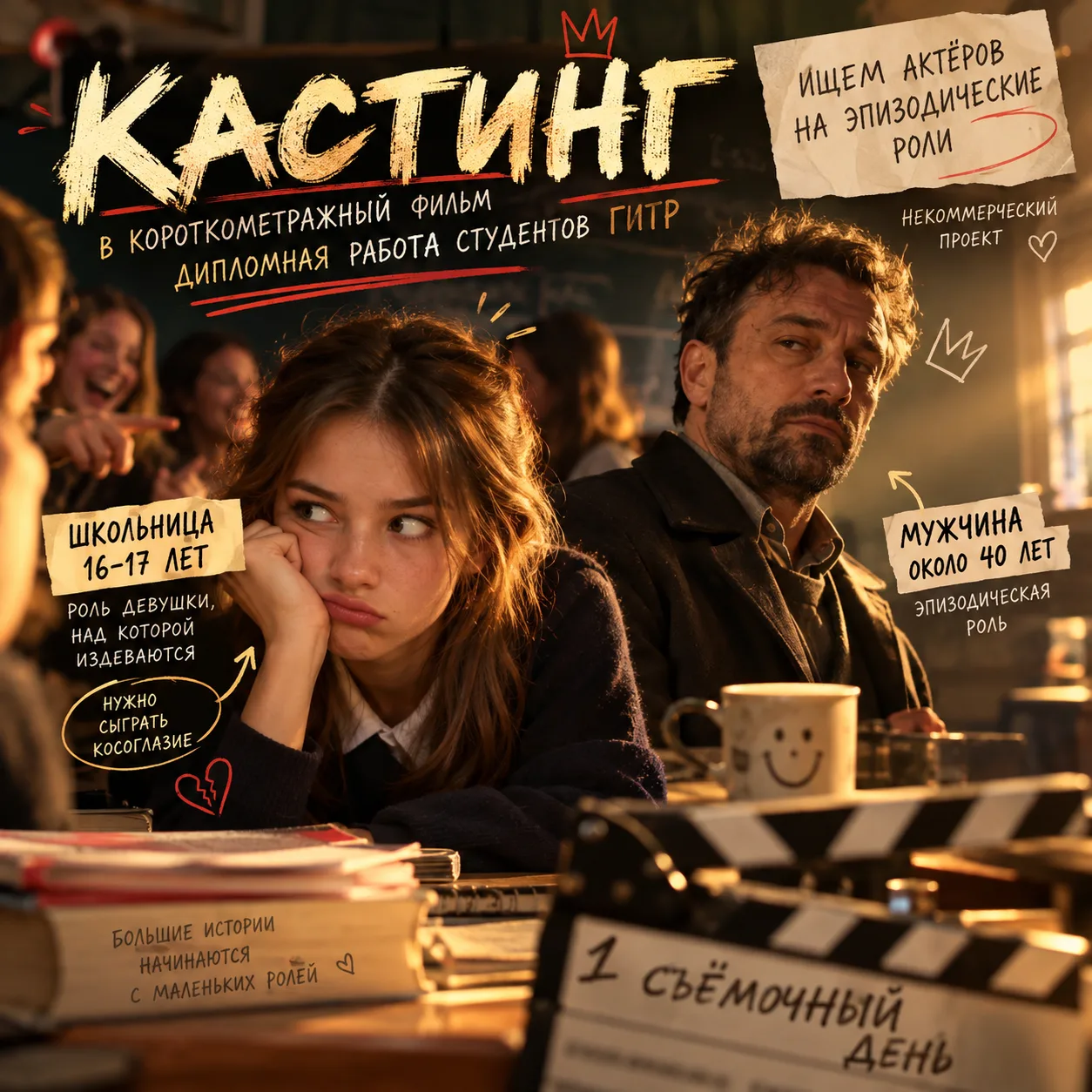 🎬 КАСТИНГ В КОРОТКОМЕТРАЖНЫЙ ФИЛЬМ | ГИТР