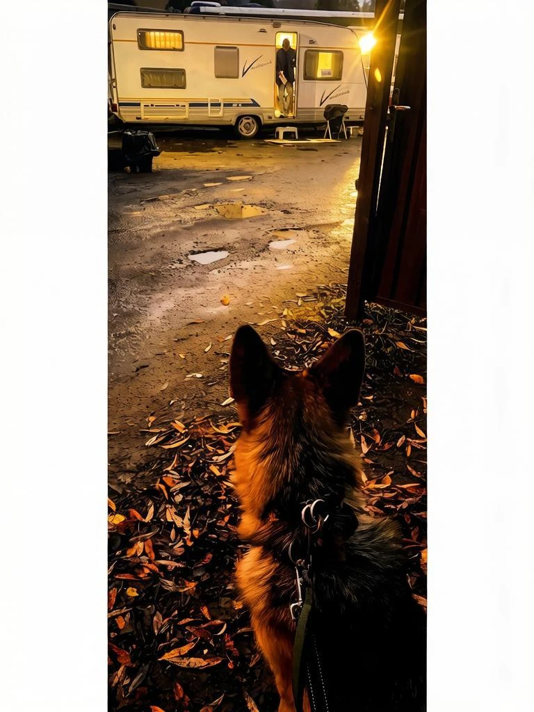 Ждали, пока подготовят „место преступления“ — площадку для съёмок! 🐶🎬