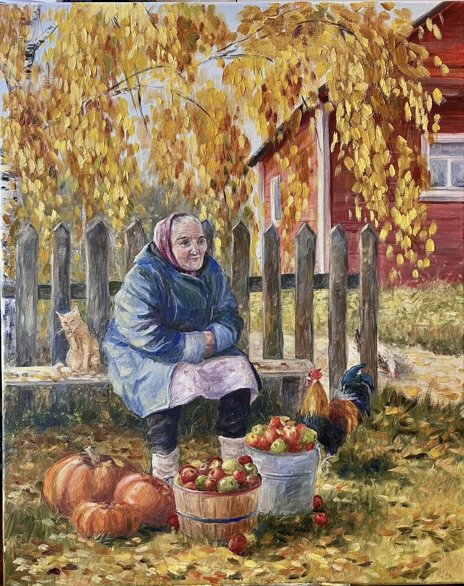 🍁🎨Осенние мотивы в картинах преподавателя отделения изобразительного творчества Токар...