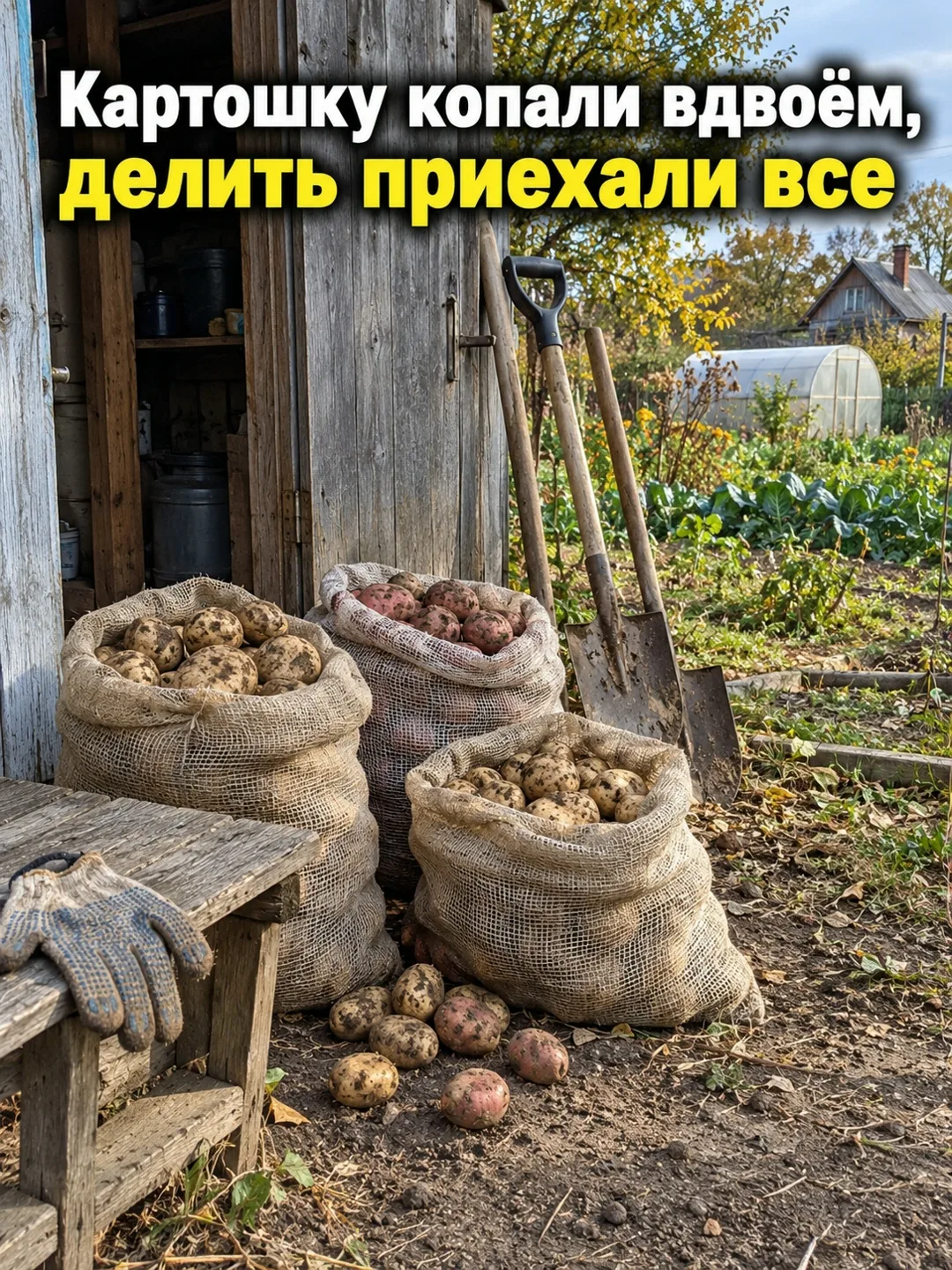 Родственники отказались помогать с картошкой, а осенью приехали за своей долей