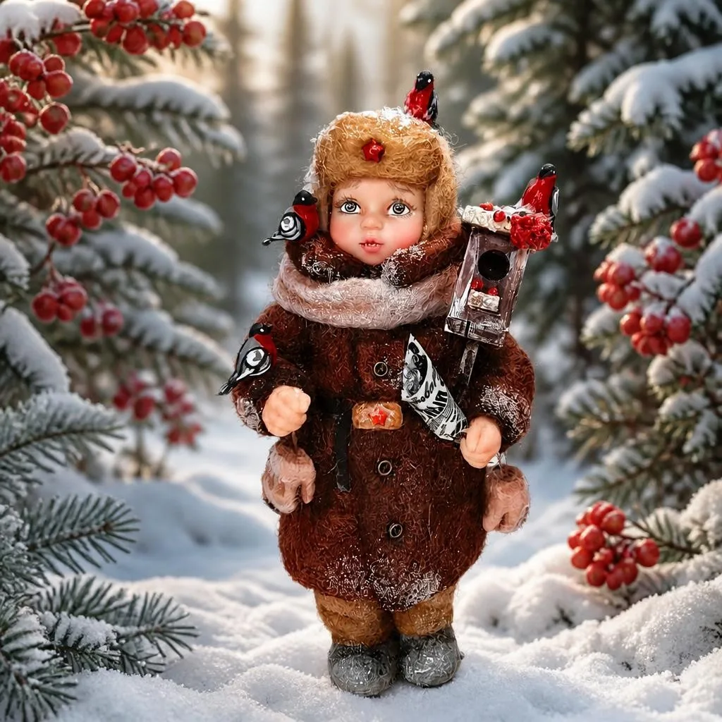 Ватная игрушка "Снегири налетели" или "добрые дела"
