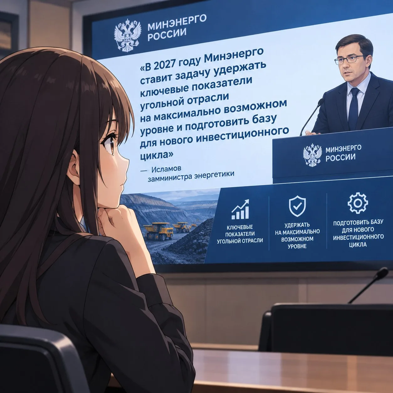 Минэнерго ставит задачу в 2027 году удержать ключевые показатели угольной отрасли на ма...