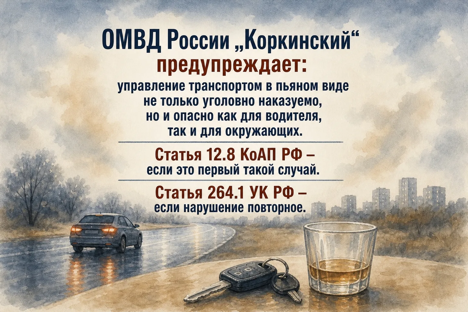 В Коркино завершено расследование уголовного дела о повторном управлении автомобилем в ...