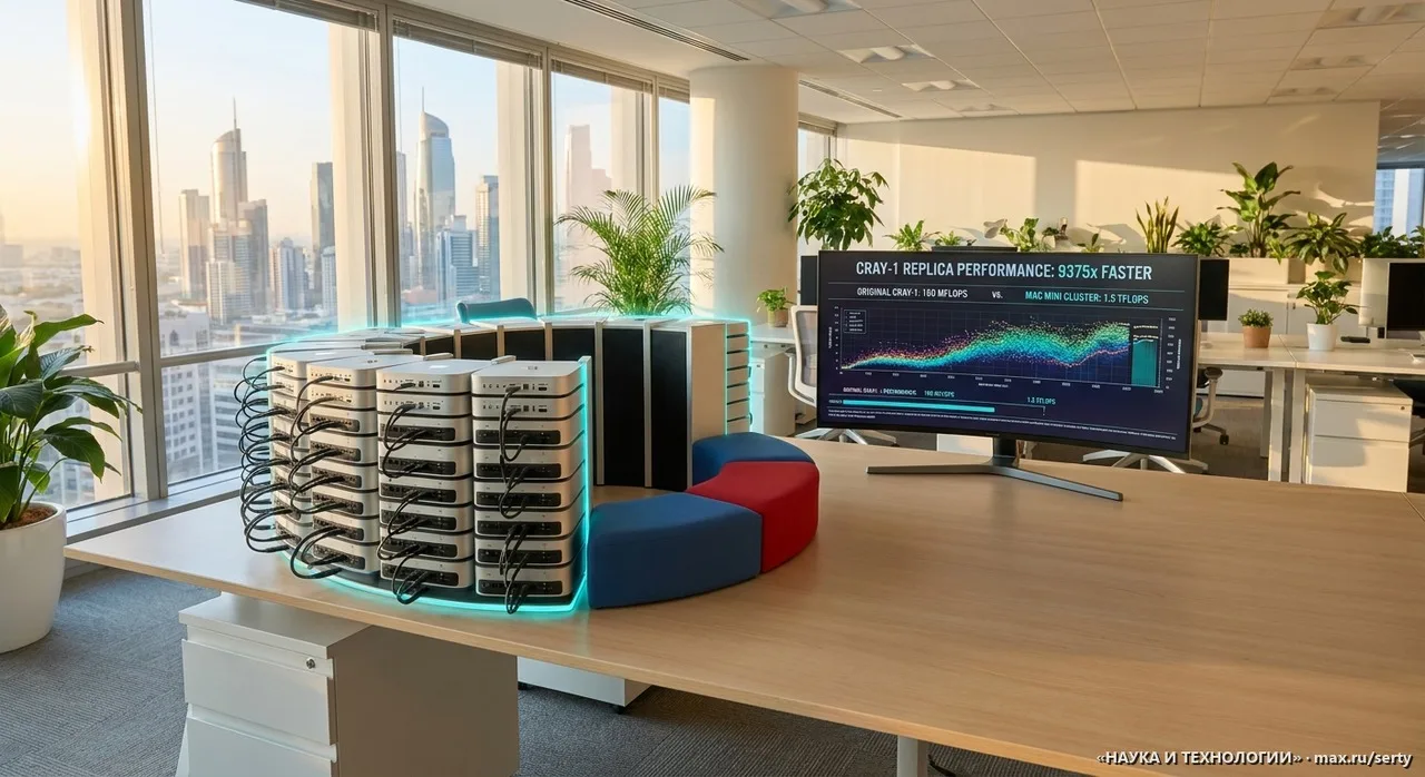 💻 Cray-1 из старых Mac mini: испанский музей воссоздал легендарный суперкомпьютер