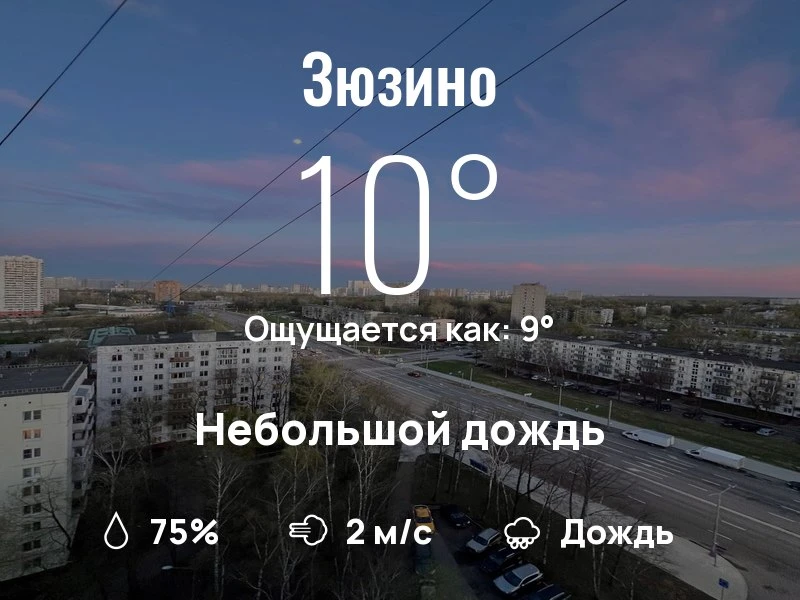 Что с погодой в Зюзино?
