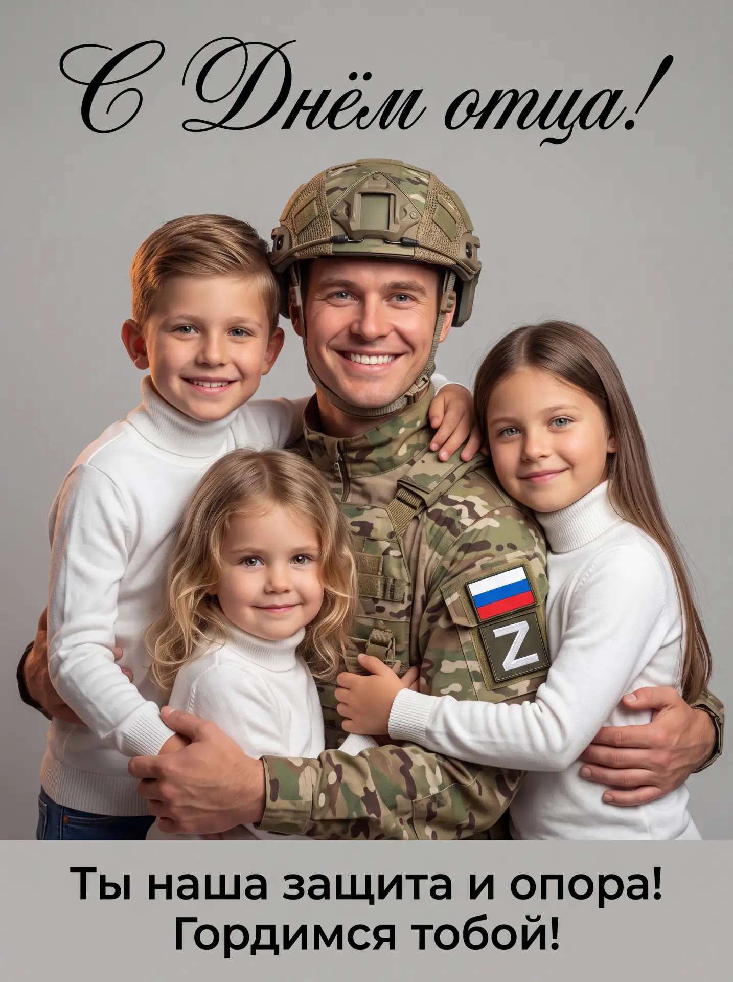 Семейное фото с детьми + типографика