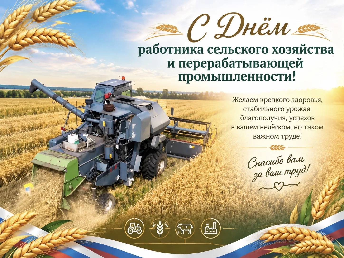 🌾 Уважаемые работники и ветераны сельского хозяйства и перерабатывающей промышленности...