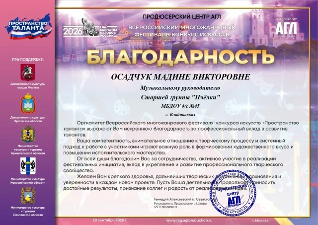 Мы рады поделиться успехами наших воспитанников!