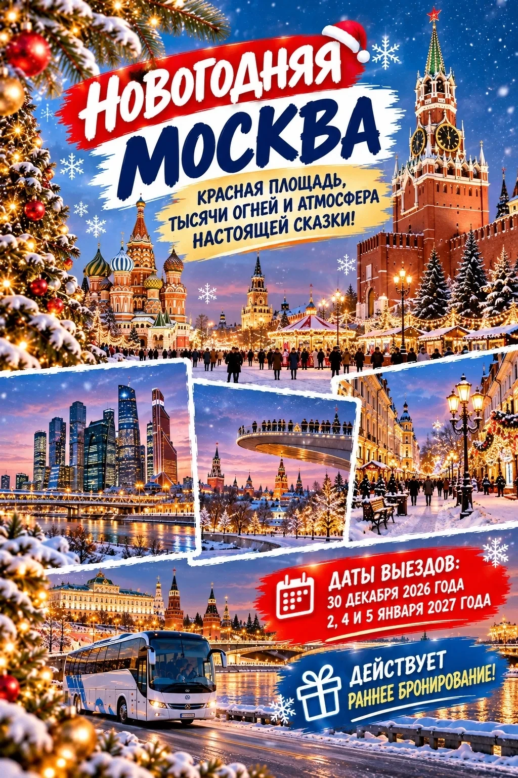 🎄 НОВОГОДНЯЯ МОСКВА ПО АКЦИИ — КРАСНАЯ ПЛОЩАДЬ, ТЫСЯЧИ ОГНЕЙ И АТМОСФЕРА НАСТОЯЩЕЙ СКА...