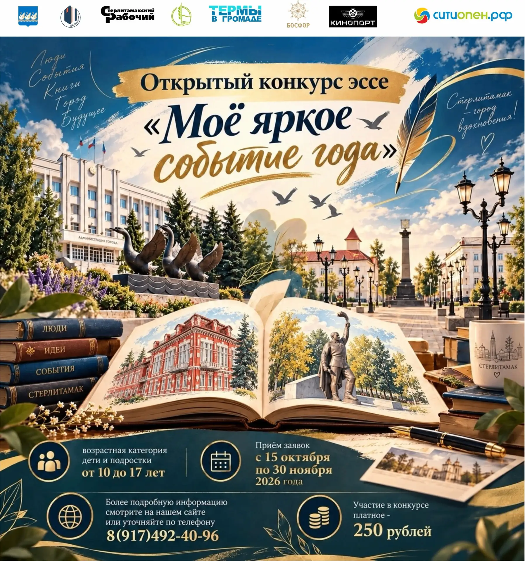 🎉Библиотечная система Стерлитамака приглашает детей и подростков принять участие в отк...