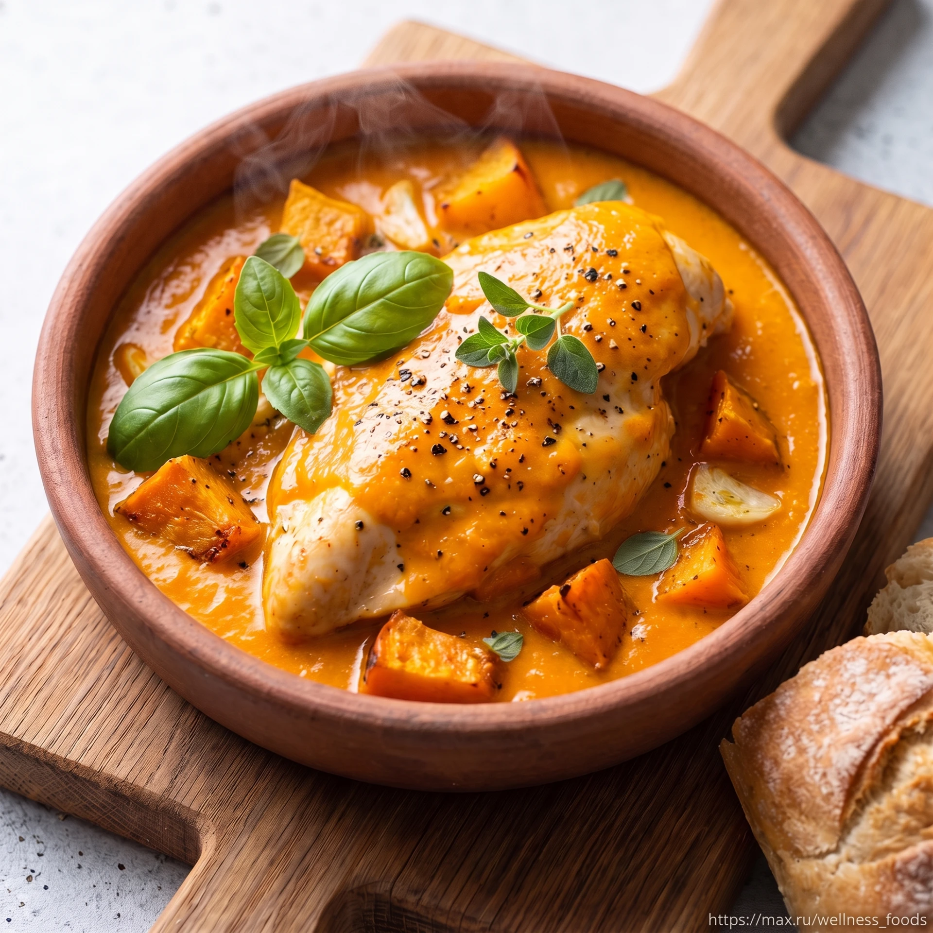 🍗 Куриное филе в тыквенном соусе — нежное, пряное и очень уютное блюдо! 🧡