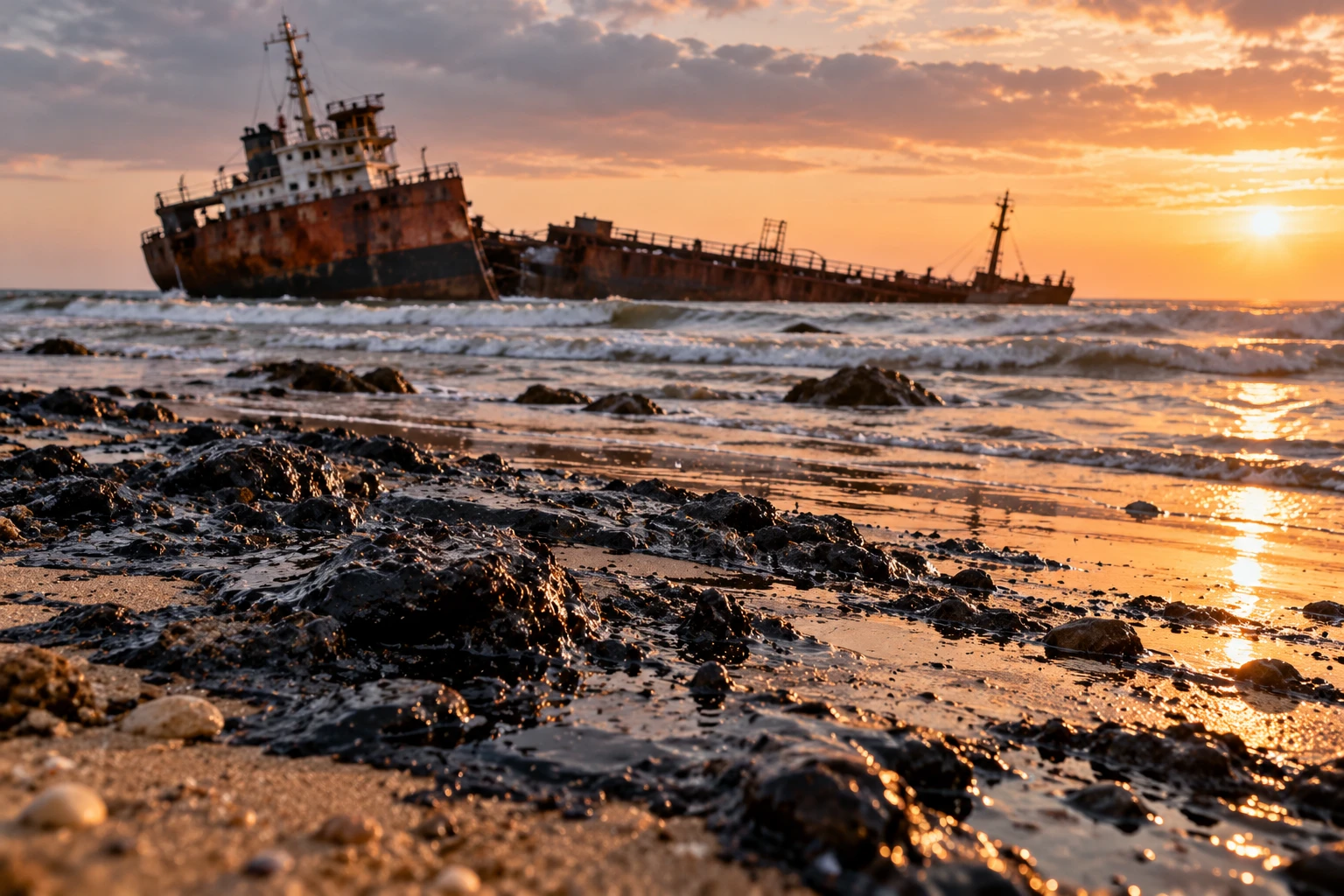 С владельцев затонувших в Чёрном море танкеров взыскали ещё 34,3 млрд рублей за разлив ...