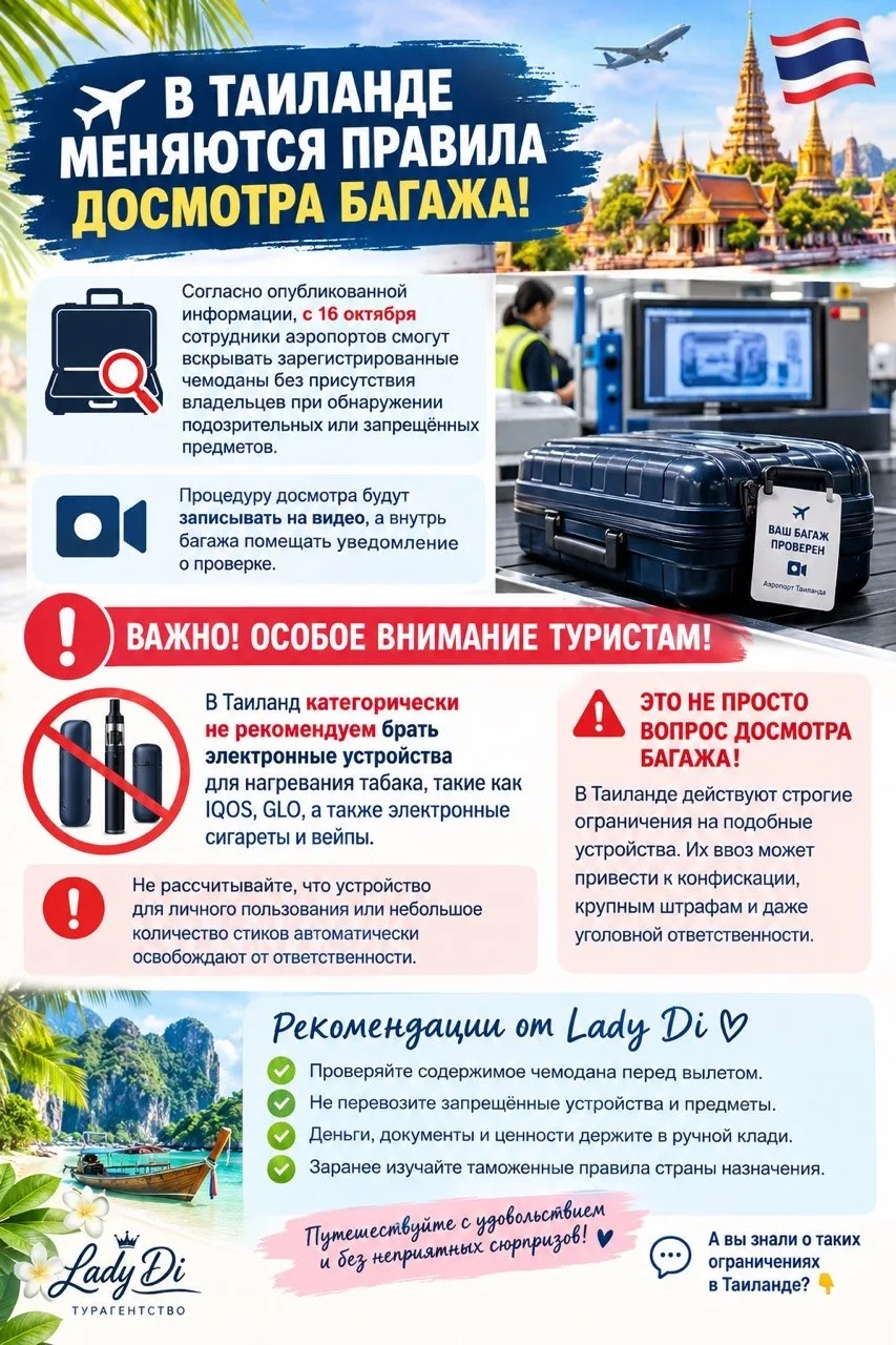 🇹🇭 В ТАИЛАНДЕ МЕНЯЮТСЯ ПРАВИЛА ДОСМОТРА БАГАЖА!