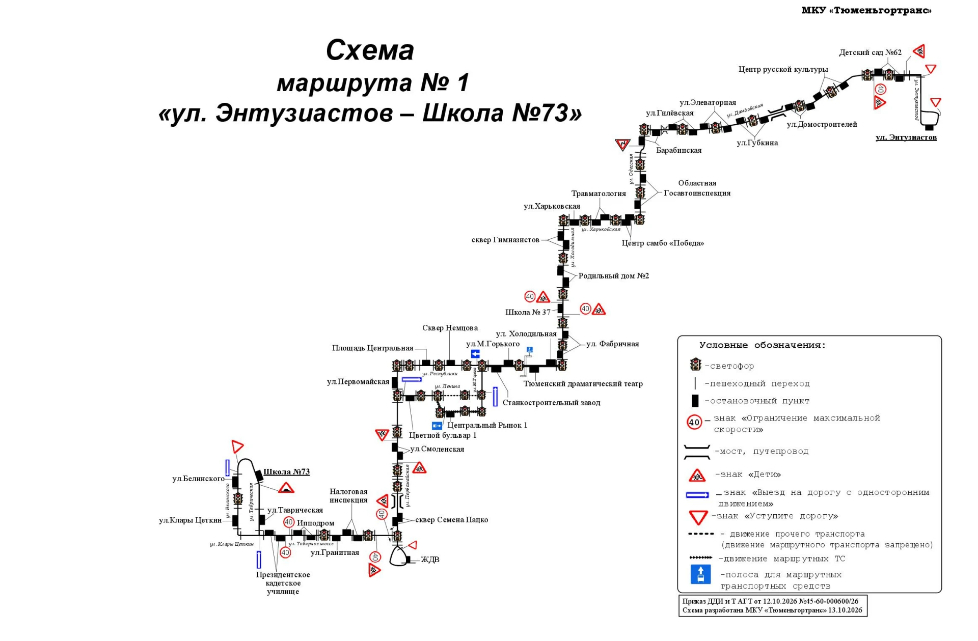 Внесены изменения в схемы маршрутов №№ 1, 1д, 71
