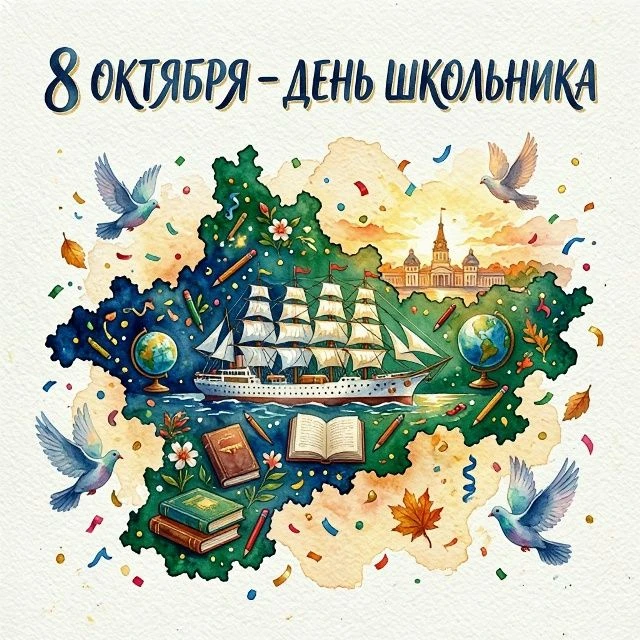 🎉 Поздравляем ребят с Днём школьника — 8 октября! 🎉Сегодня особенный день для всех, к...