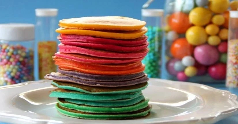 🌈 Готовим радугу на тарелке! 🥞