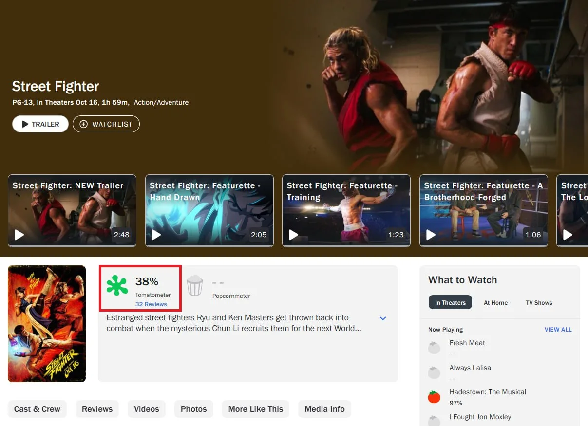 Первые оценки экранизации Street Fighter