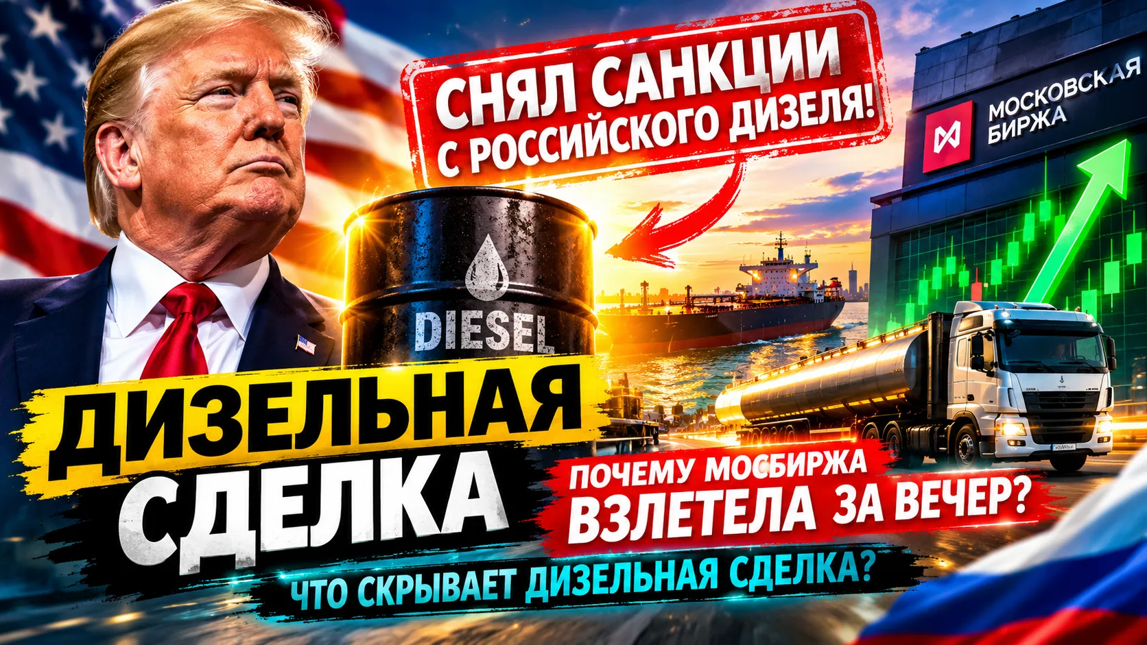 🔥🛢️Дизельная сделка, Трамп снял санкции с российского дизеля❗