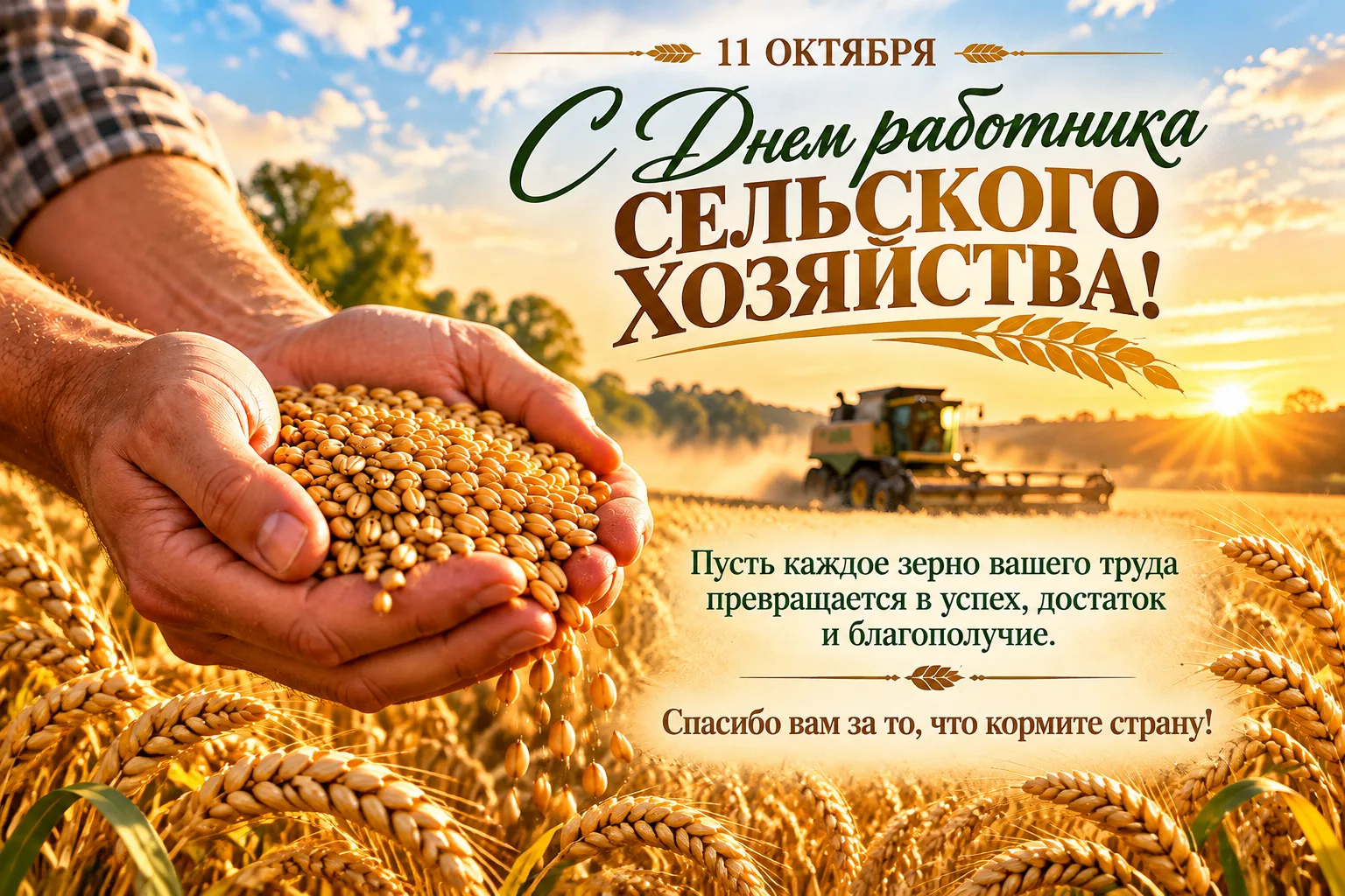 🌾🚜 С праздником, уважаемые работники сельского хозяйства и перерабатывающей промышлен...