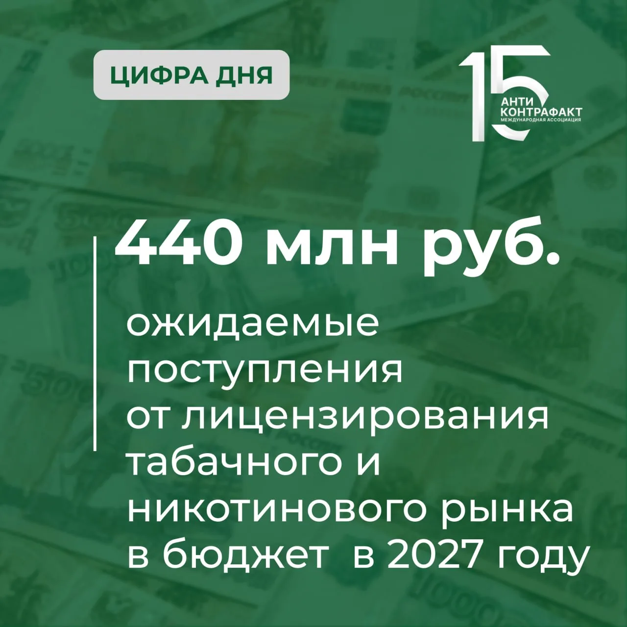 📈 Российские власти оценили доходы от лицензирования табачной продукции в почти полмил...
