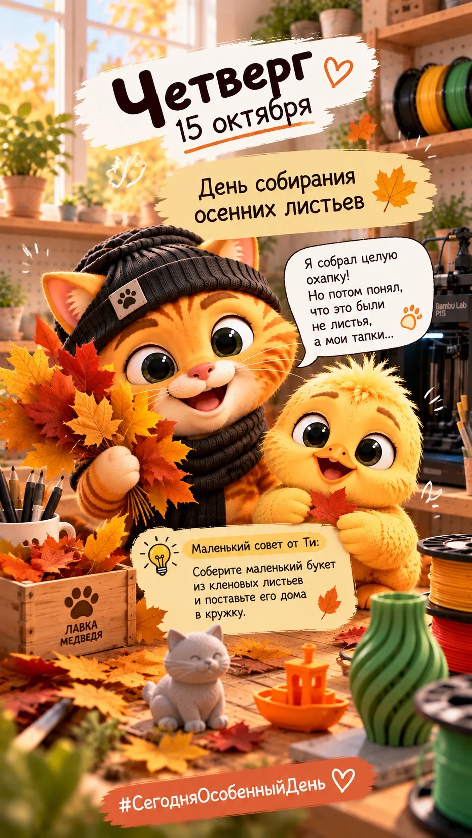 Доброе утро! 🍂 Пусть этот четверг будет с маленькими осенними радостями по дороге 🤎