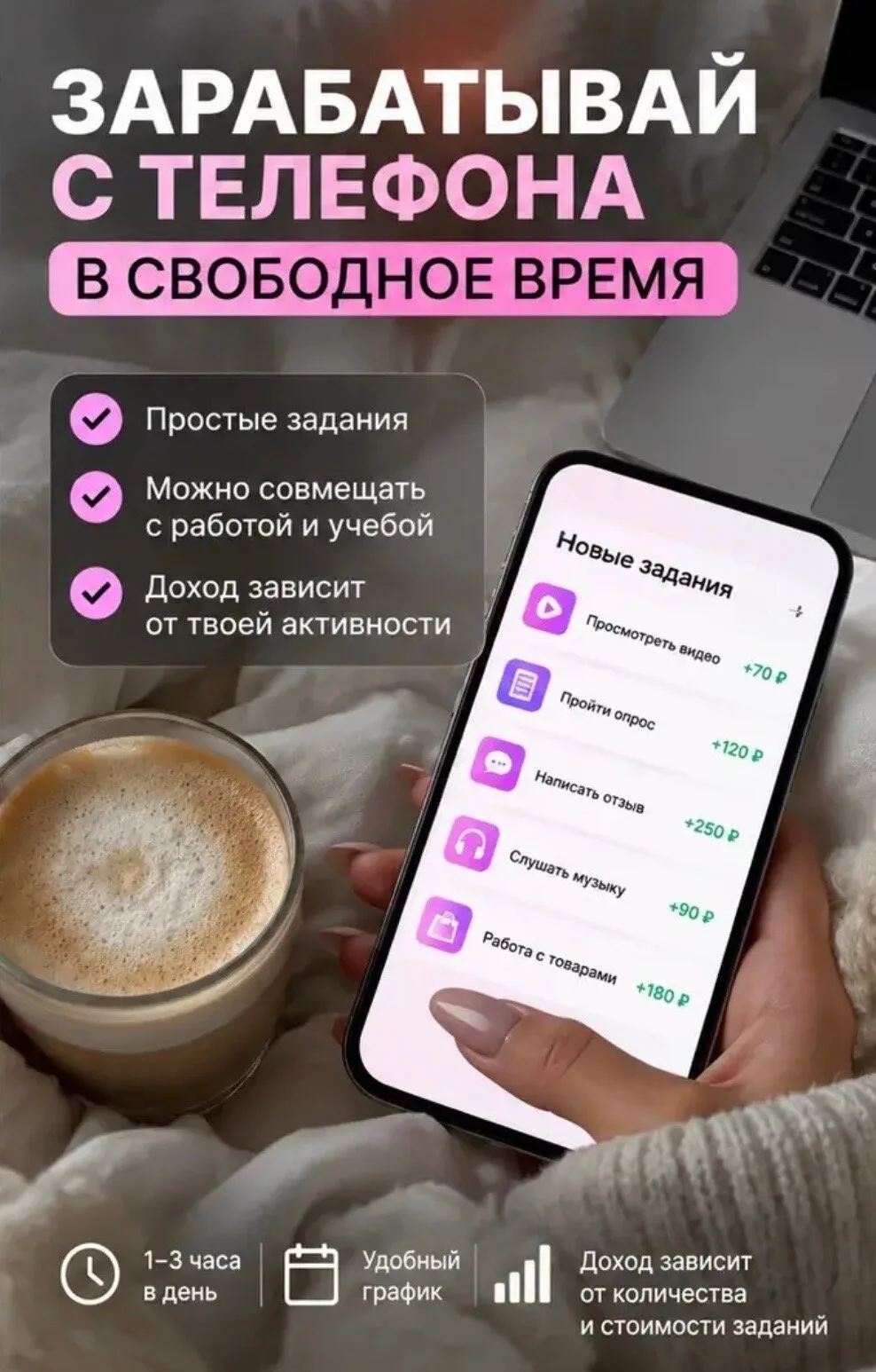 Дополнительный доход на простых заданиях