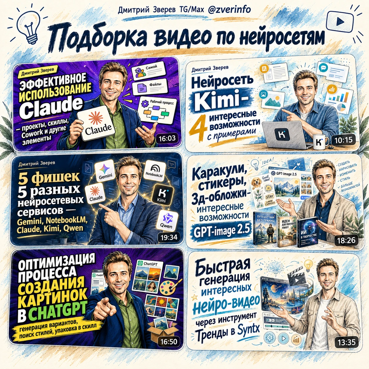 🔖 Подборка видео по нейросетевым инструментам