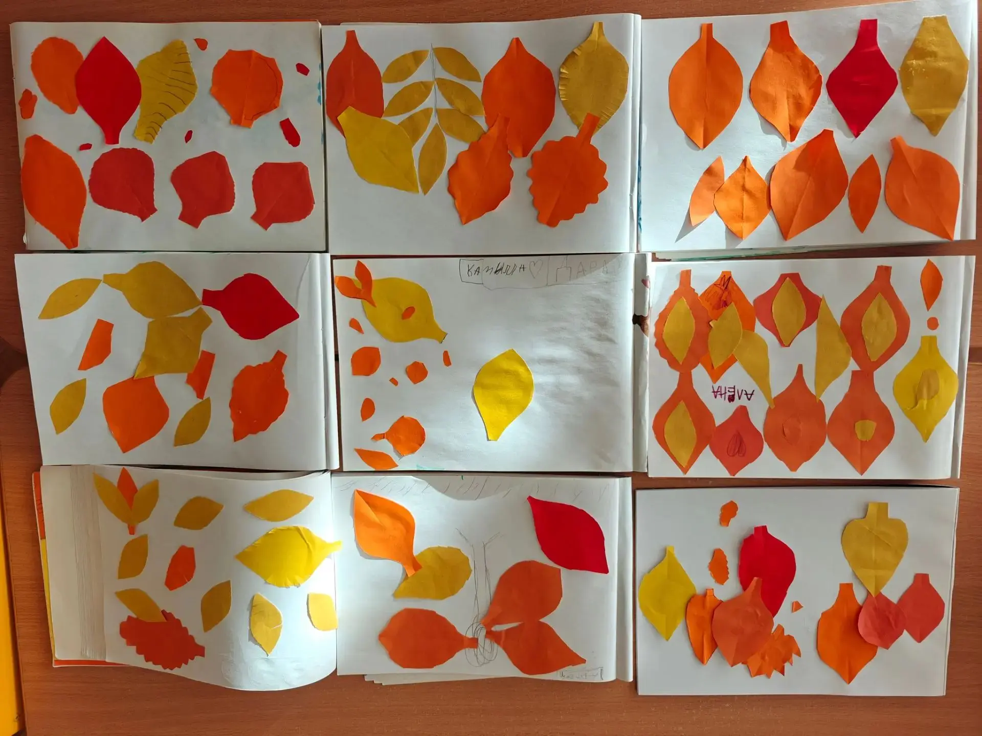 Золотая мозаика: создаём осенний ковёр из цветной бумаги 🍁🍂
