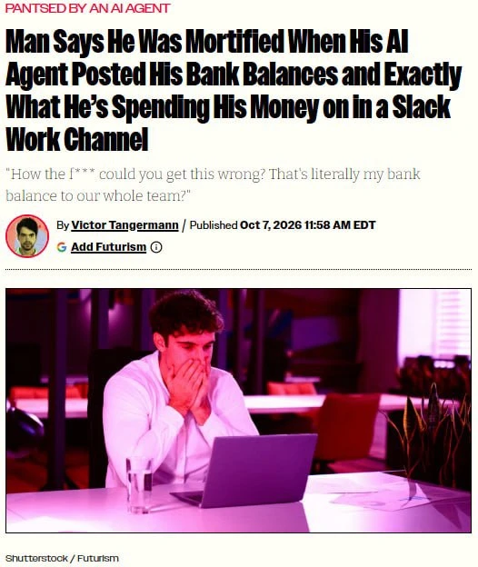 ИИ-агент слил личные банковские данные пользователя в рабочий Slack, потому что решил п...