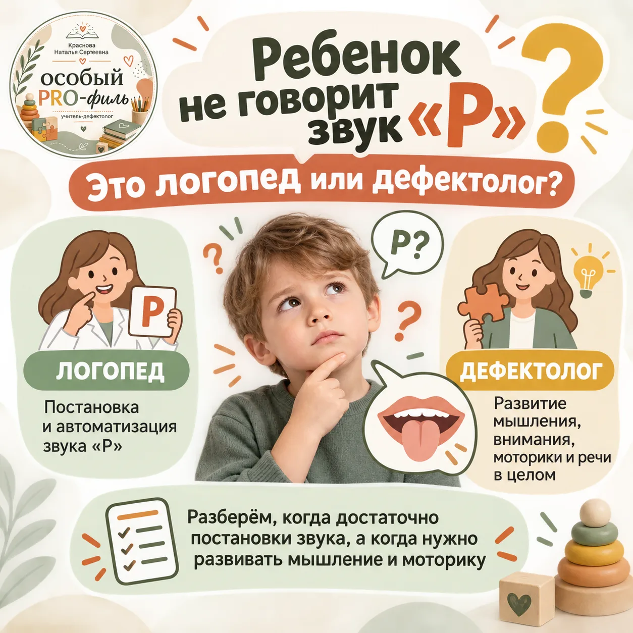 «Скажите "рыба"!» - «Ыба». «Ну скажи "Р"!» - молчание и слёзы.