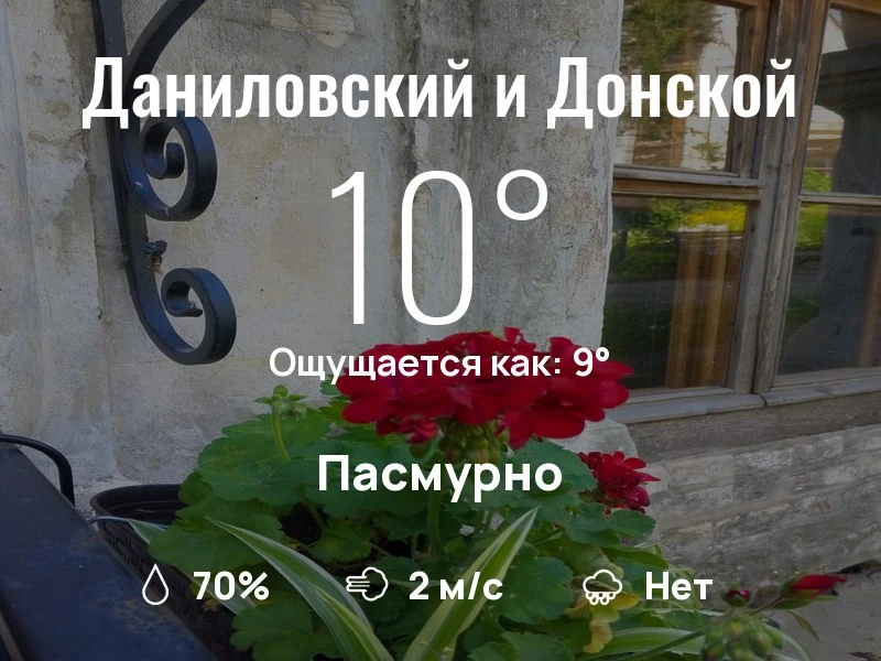 Что с погодой в Даниловском и Донском?