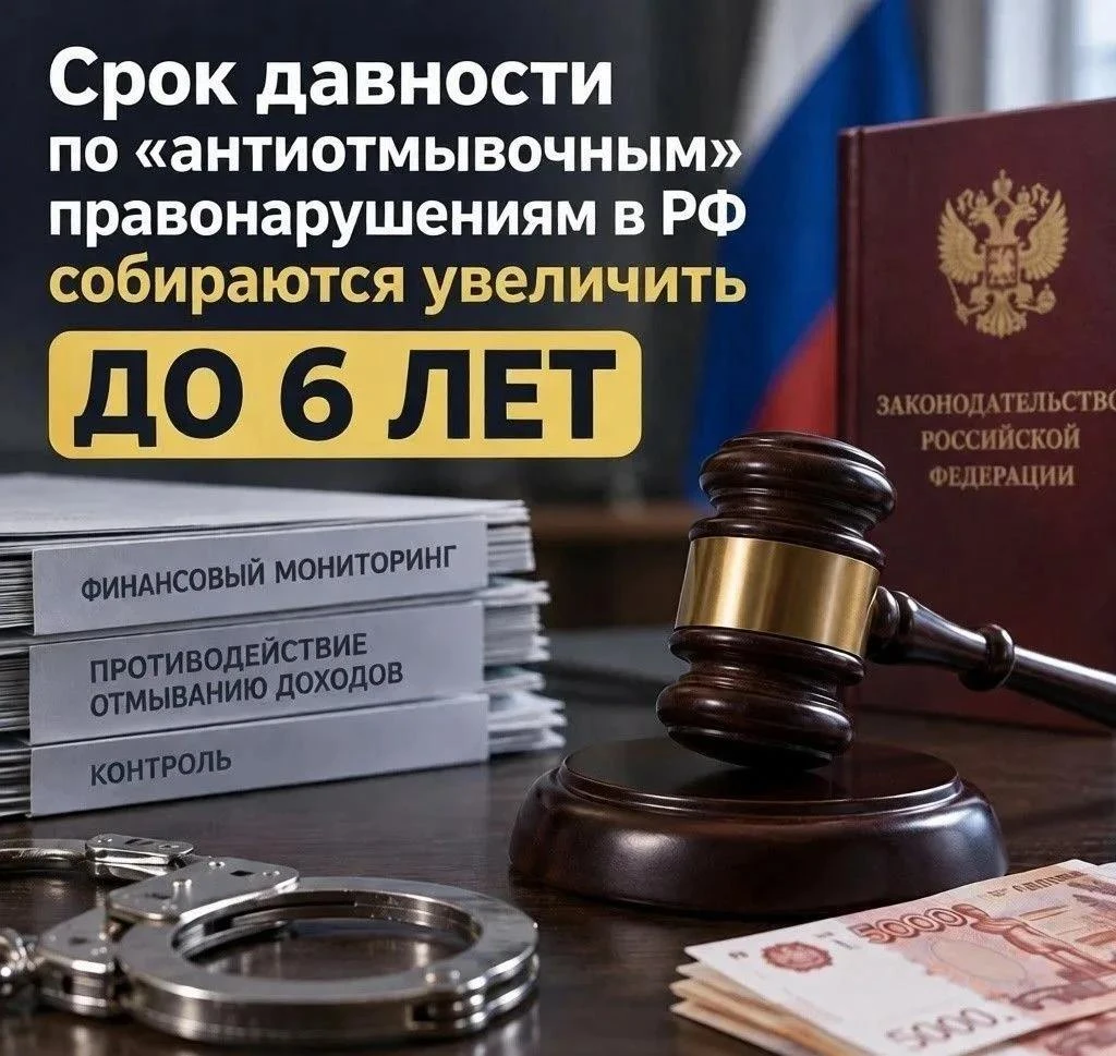 Срок давности по "антиотмывочным" правонарушениям собираются увеличить до 6 лет