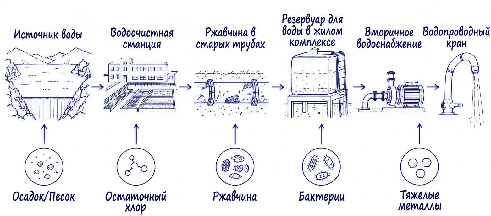 Что на самом деле очищает ваш фильтр для воды? Когда разобрал его — был шокирован.