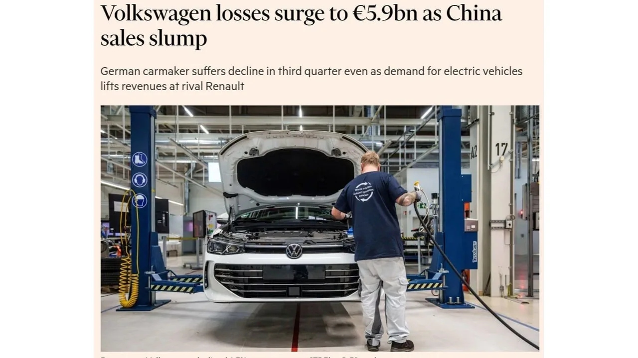 Volkswagen терпит провал за провалом: убытки автоконцерна выросли до €5,9 млрд на фоне ...