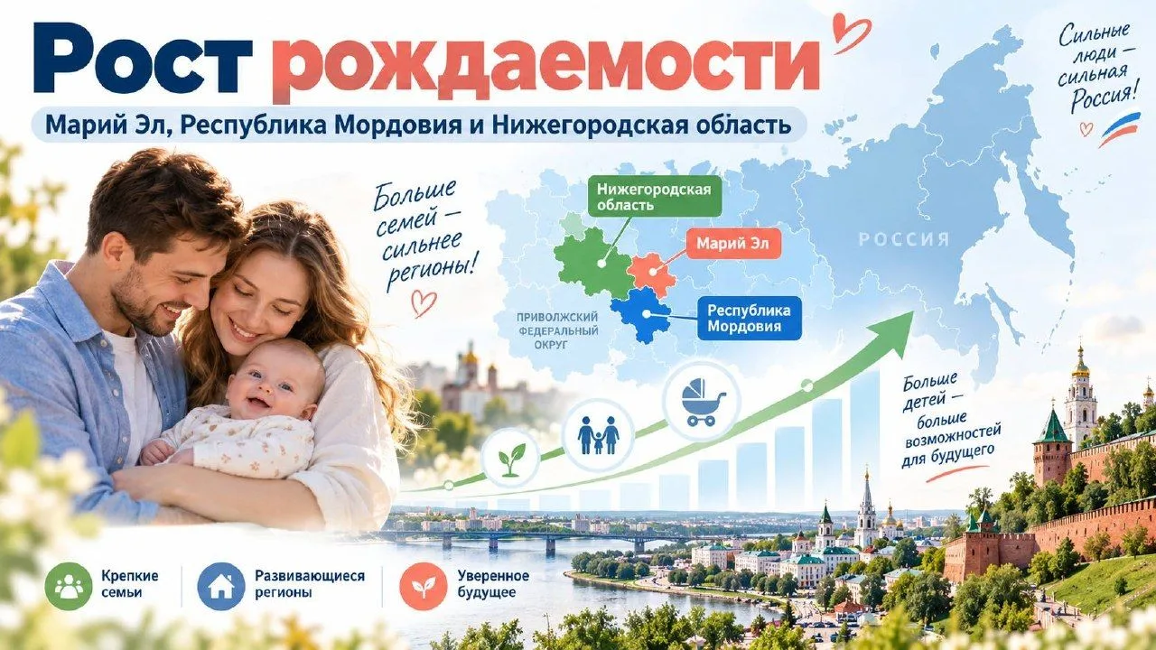 Марий Эл, Мордовия и Нижегородская область вошли в число 13 регионов России, где зафикс...