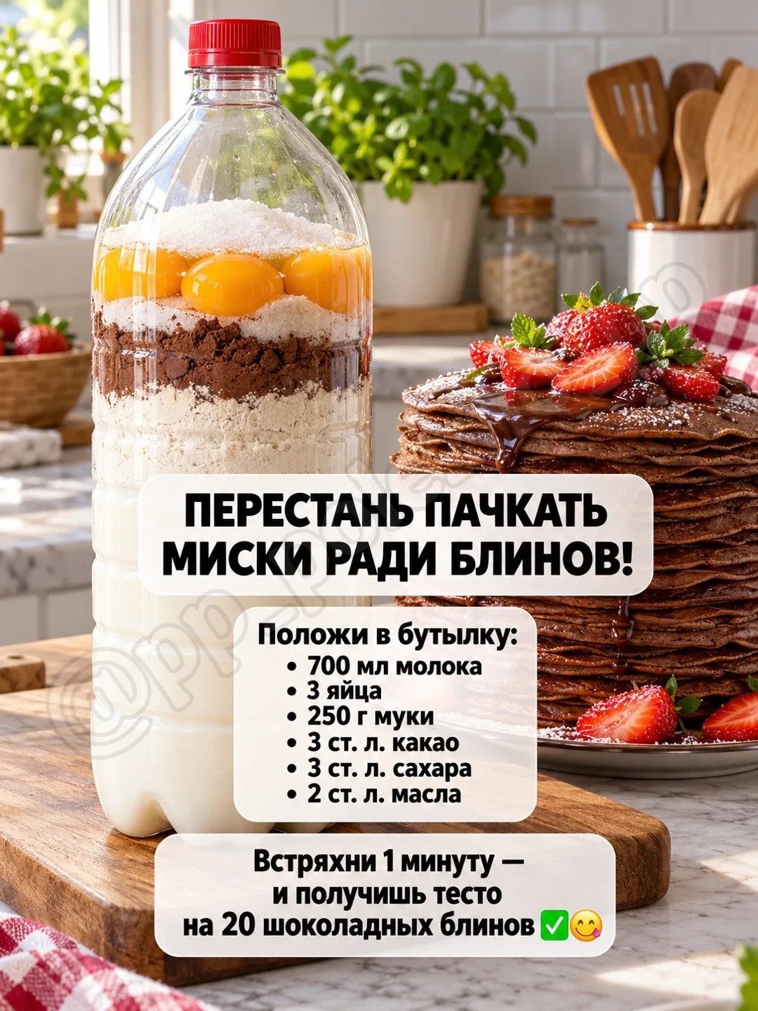 Иногда самая удобная кухонная техника уже лежит в шкафу 😄 Обычная бутылка может замени...