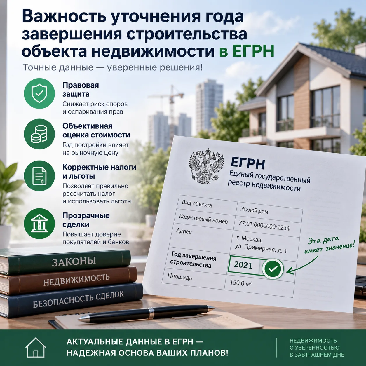 Важность уточнения года завершения строительства объекта недвижимости в ЕГРН