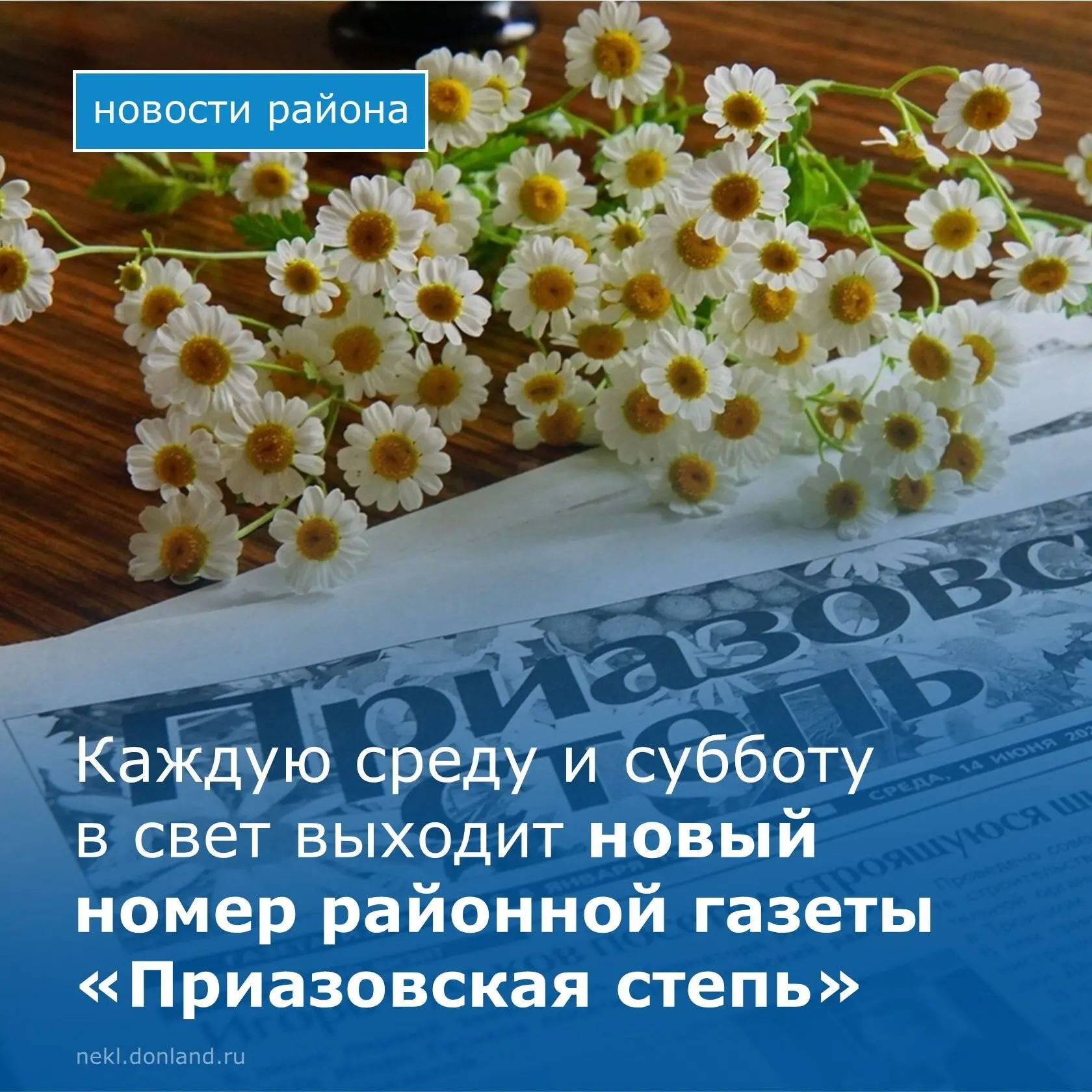 🖋В субботу, 17 октября, в свет выйдет новый номер газеты «Приазовская степь».