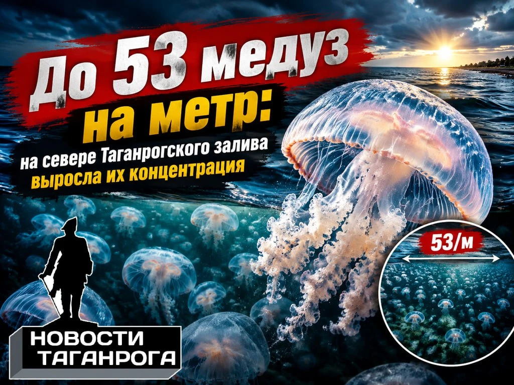 До 53 медуз на метр: на севере Таганрогского залива выросла их концентрация