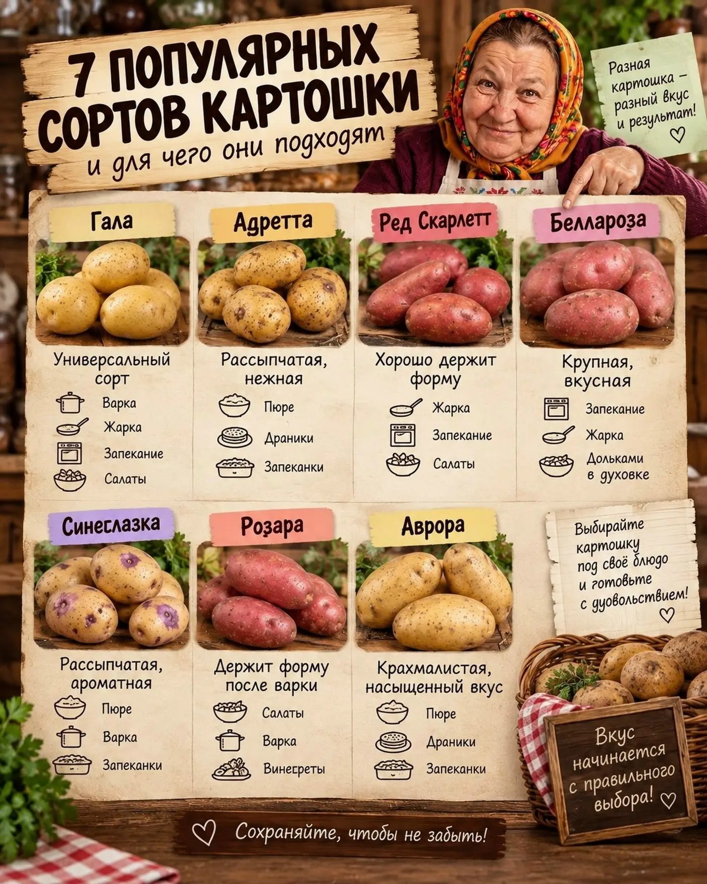 Картошка картошке рознь! А мы часто берём первую попавшуюся, а потом удивляемся: почему...