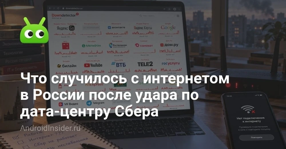 Массовый сбой в рунете: что сломалось у Mail.ru, Сбера, VK и других сервисов сегодня утром