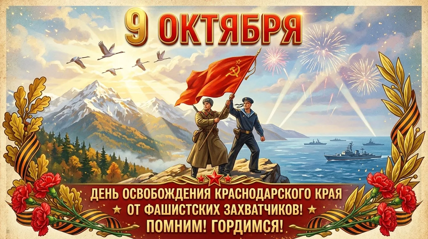 🇷🇺 Неприступный рубеж Черноморья: 9 октября — День освобождения Краснодарского края о...
