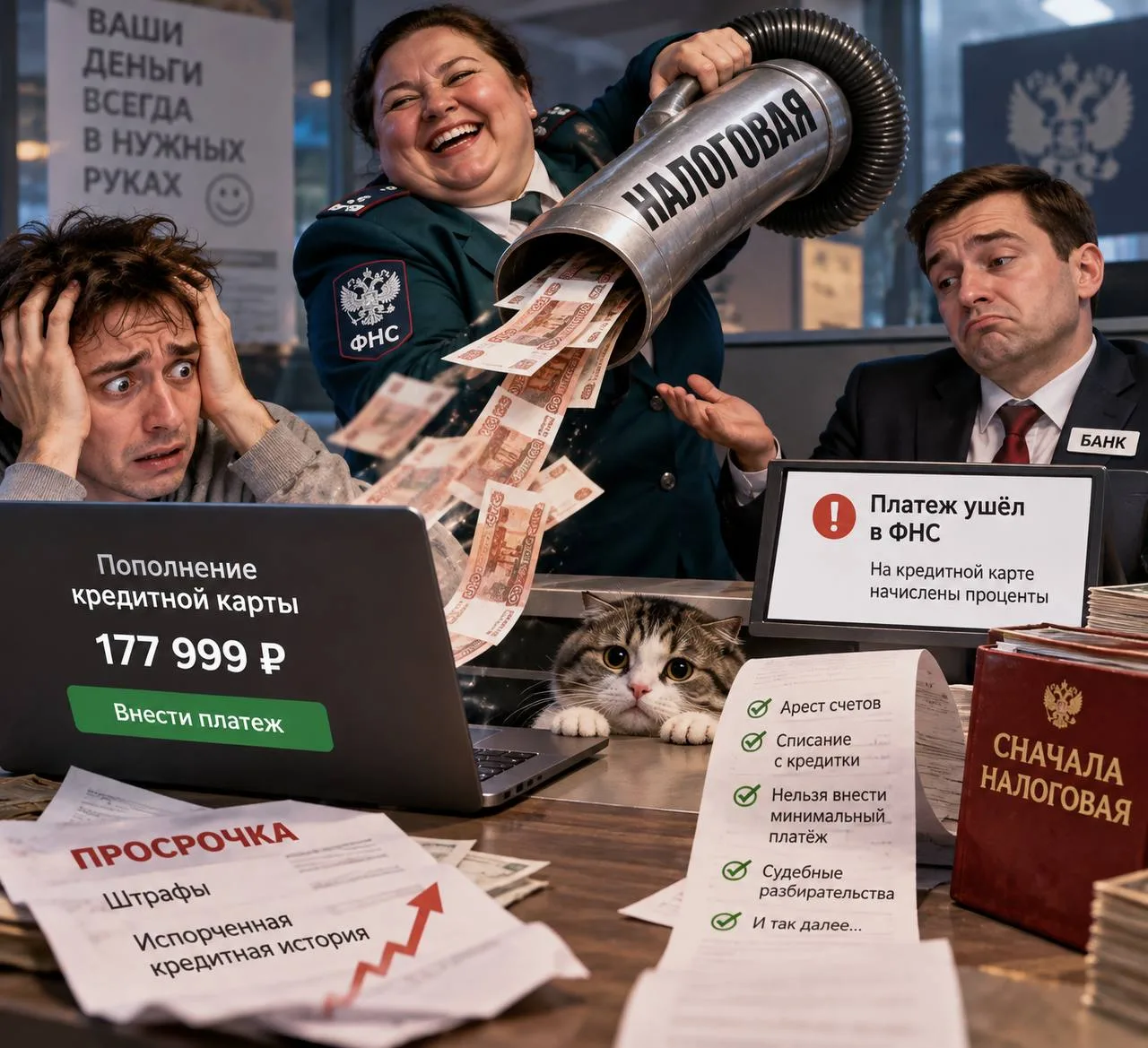 Налоговая начала списывать долги по налогам прямо с кредитных карт россиян