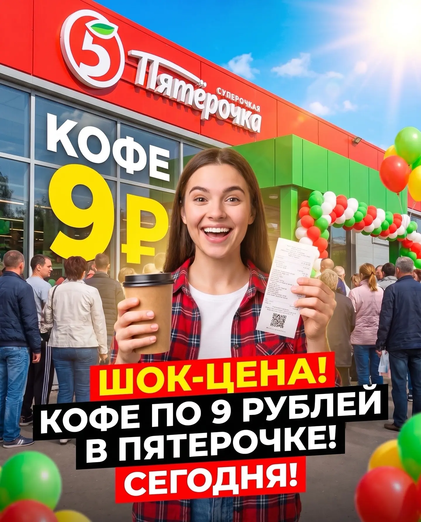 Когда кофе стоит 9 рублей… 😍 Просто иди и бери. Никаких лишних слов. «Пятёрочка» сегод...