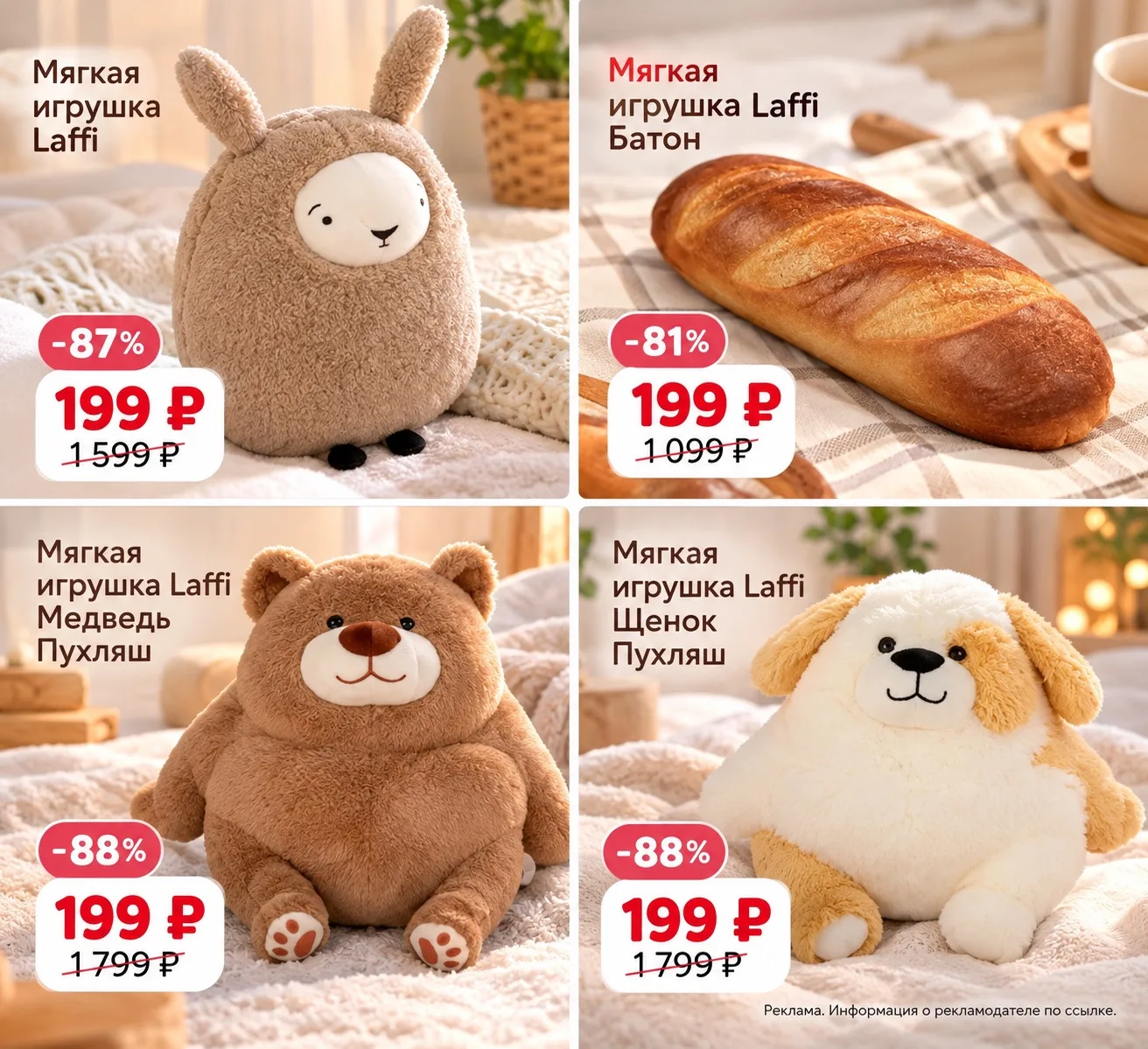 ‼️88% скидка на Милейшие игрушки 😱 хватаем 💦👇