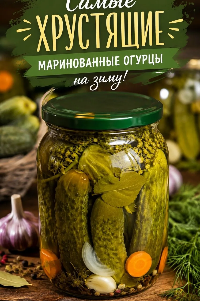 ❤ Самые хрустящие маринованные огурцы на зиму!