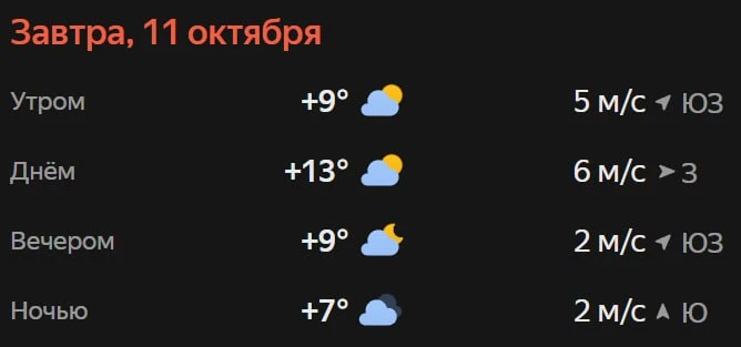 Прогноз погоды☀️