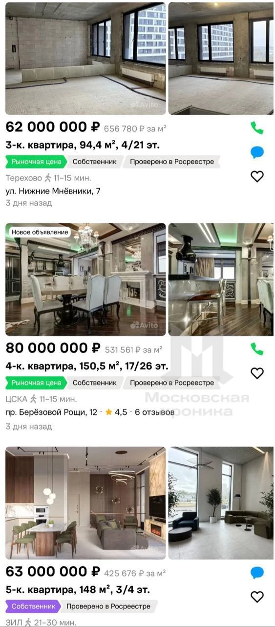 😳 Цены на квартиры в новостройках Москвы улетают в космос