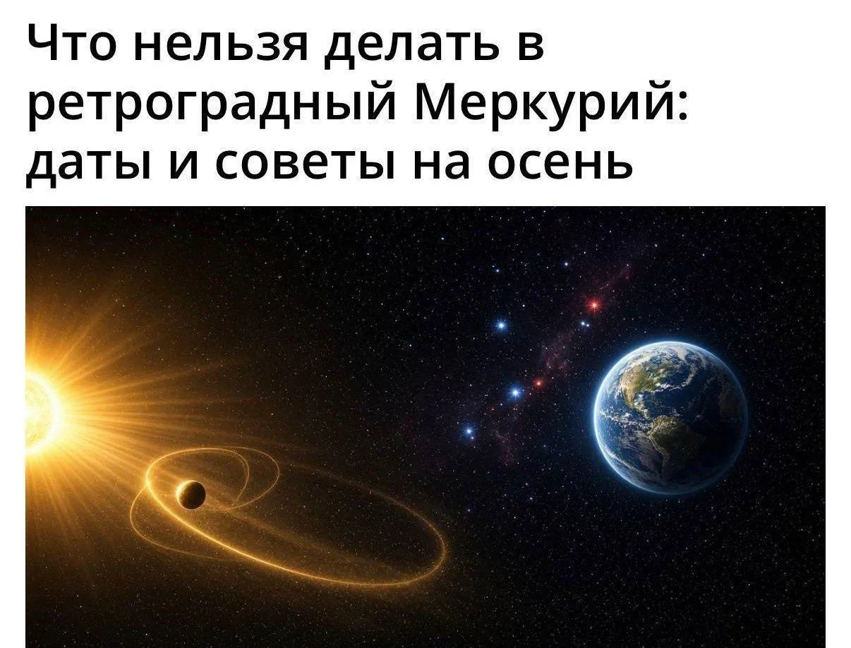 ⚡️️️️️️️Ретроградный Меркурий начался — он продлится до 13 ноября
