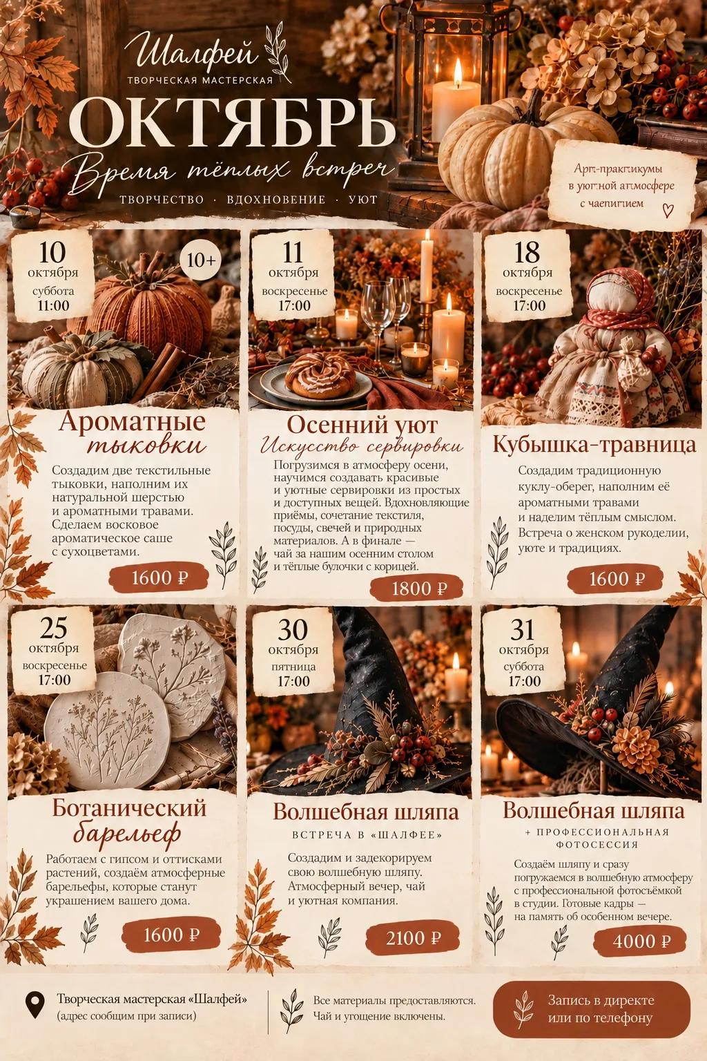 Октябрь в «Шалфее» 🍂